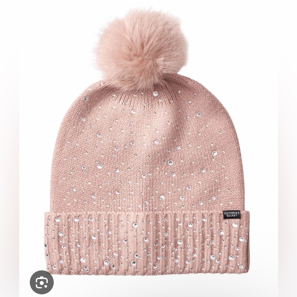 Victoria Secret Winter Angel Sparkle Pom Pom Hat